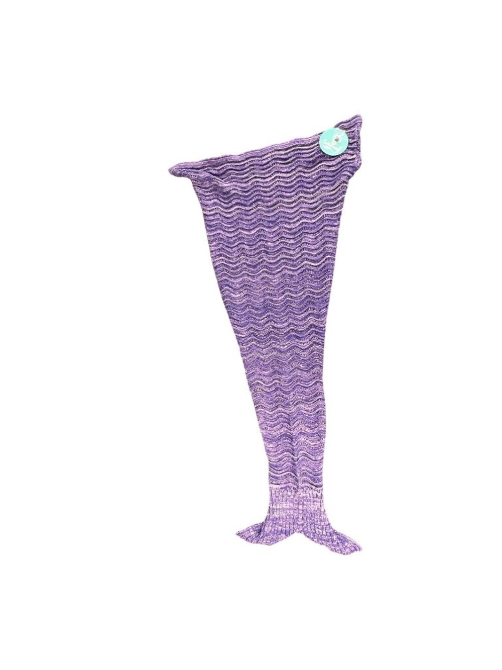Catalonia Adults Mermaid Tail Knitted Blanket Purple Women's Button 35" NWT